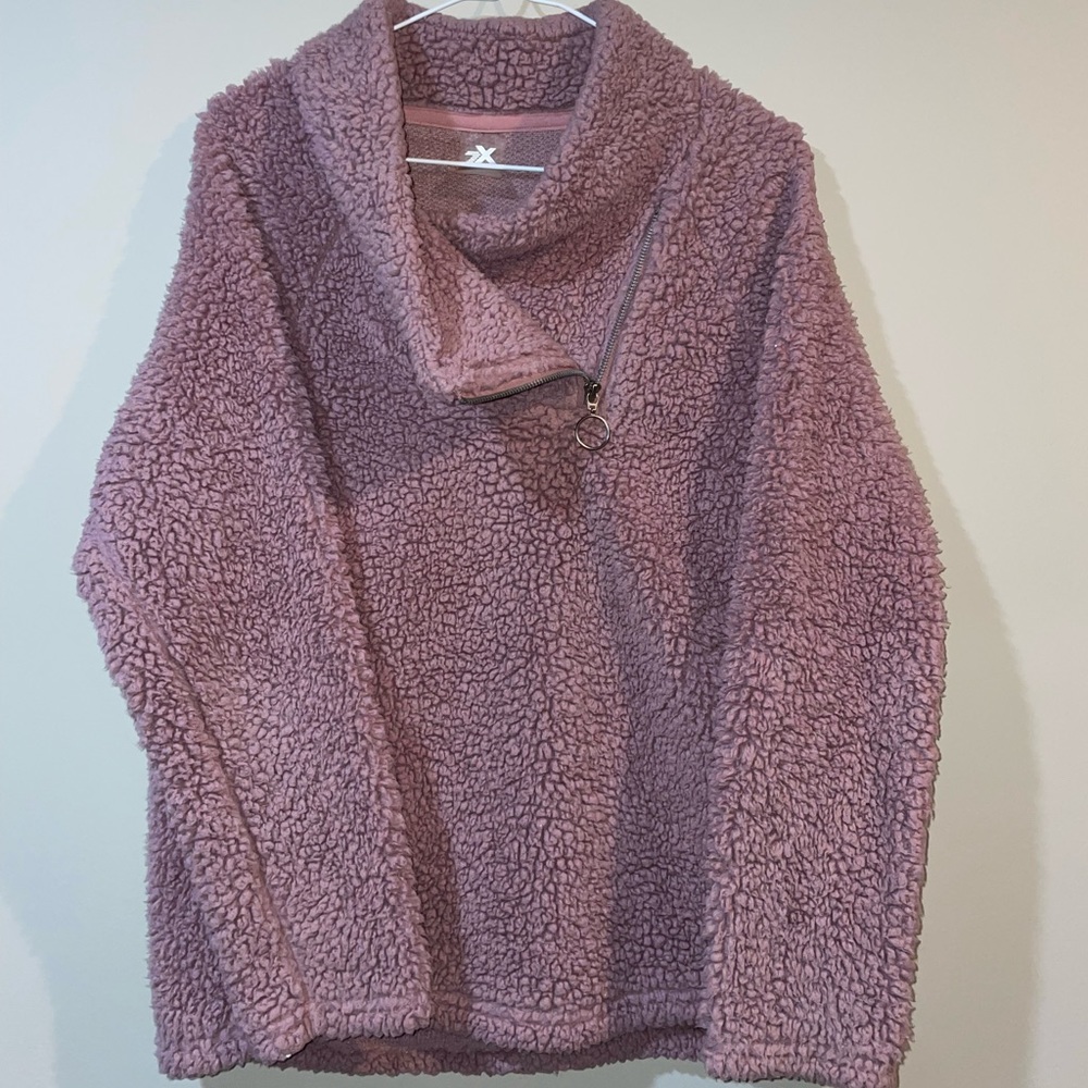 Zeroxposure Fleece Cowel-neck Top - Quarter Zip. Small. Rose.